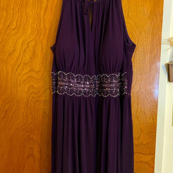 D16 David's Bridal Purple Firework Evening Gown (XS) main image 0